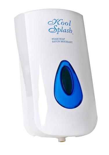 5 8-95 KOOL SPLASH FOAM SOAP REFILL DISPENSER BULK FILL USE WITH ALL KOOL SPLASH FOAM SOAPS MATERIAL: PLASTIC PUMP VOLUME: 0.