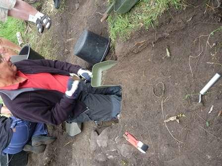 Second Dig: Helvi Museum dig 1 x 8m trench east wall Covered 2 corners Test pit in