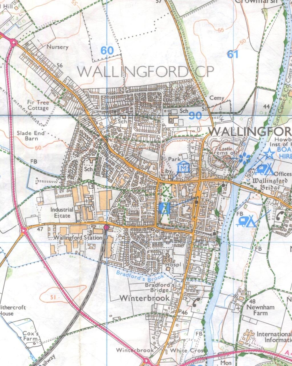 Banbury Bicester Witney Abingdon OXFORD Thame 90000 Wantage SITE Didcot Wallingford Henley-on -Thames 89000 SITE SU60000 61000 Glebe House, Reading Road, Wallingford, Oxfordshire, 2015