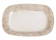 SILVER 436 437 Fine Kirk repousse sterling service tray model 124AF, hand decorated with bold 3-dimensional floral decoration and engraved field, 19 x 28 1/2 in over handles, no monogram, 12850 ozt