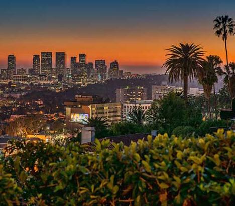 LOCATION West Hollywood is bounded by the city of Beverly Hills on the west, and on other sides by neighborhoods of the city of Los Angeles: Hollywood Hills on the north, Hollywood on the east, the