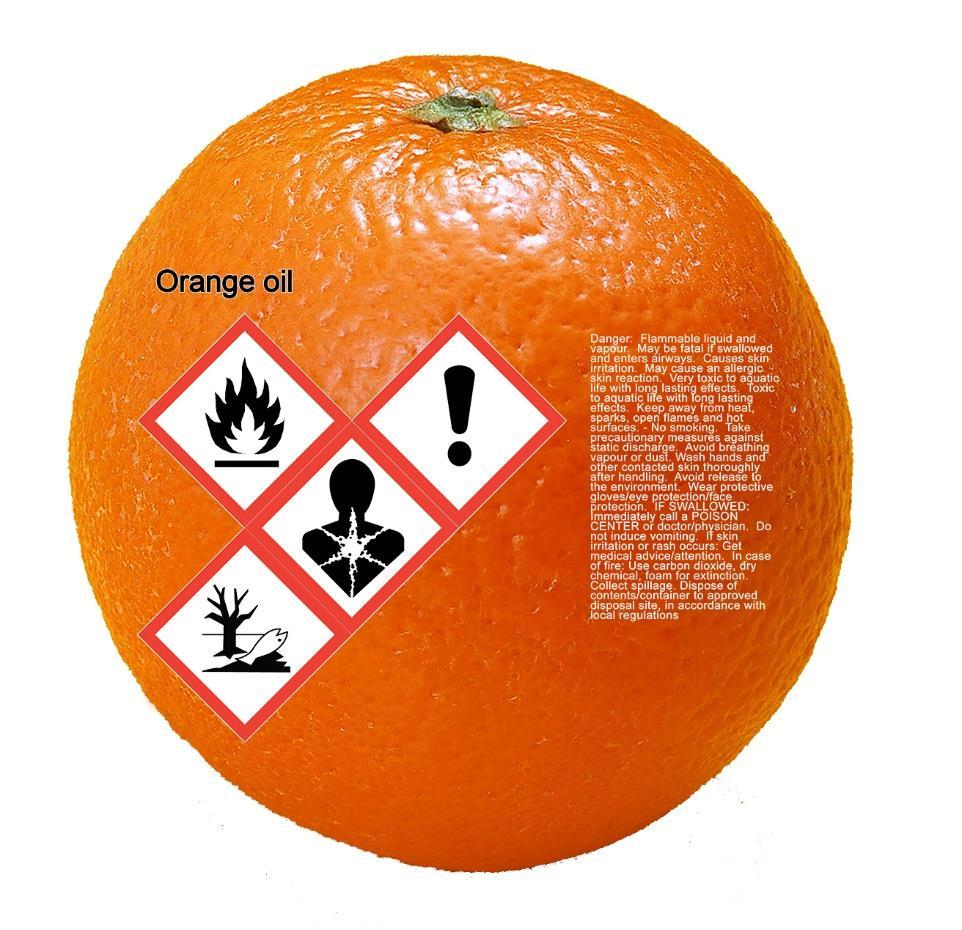 Transport Regulations The transport hazards for Orange oil relate to the flammability and the environmental hazard.