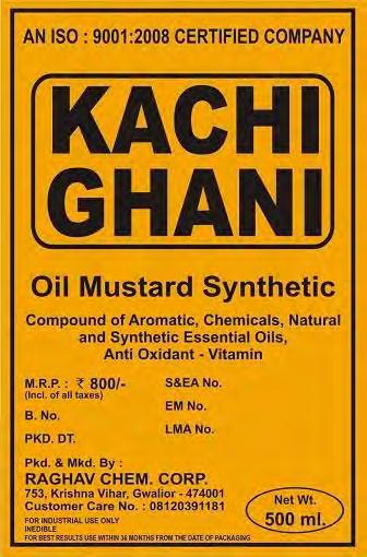 Trade Marks Journal No: 1809, 07/08/2017 Class 1 3105299 22/11/2015 M/S RAGHAV CHEM. CORP. trading as ;M/s RAGHAV CHEM. CORP., 753, Krishna Vihar, Gwalior 474 001 (M.P.) M/s RAGHAV CHEM. CORP., 753, Krishna Vihar, Gwalior 474 001 (M.P.) Manufactures, Packer and Merchants Proprietor Address for service in India/Agents address: J.