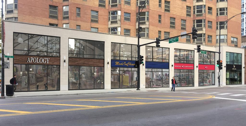 HIGH-END REDEVELOPMENT OF SMALL SHOP RETAIL AT THE CORNER OF STATE & CHESTNUT CONCEPTUAL