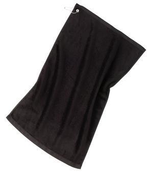 TW51 Port Authority Grommeted Golf Towel 100% cotton terry velour.