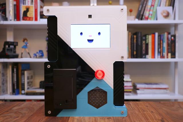 Fun With SelfieBot Now that you've finished building SelfieBot, load up the printer with some paper and get to know your new friend: To turn on: Flipping the power switch to on will boot the