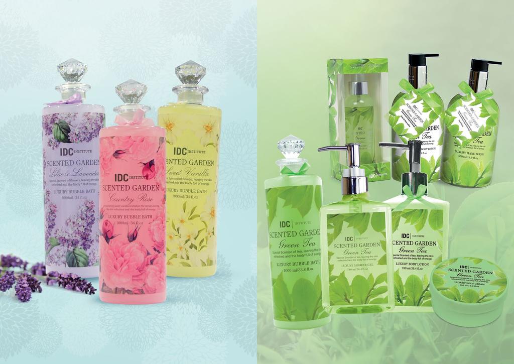 SCENTED GARDEN Green Tea Limited Edition 40430 green tea 150ml body mist EAN 8436025344300 40198 green tea 500ml hand & body lotion EAN 8436025341989 SCENTED GARDEN 40197 green tea 500ml hand wash