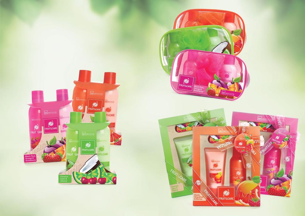 FRUIT & CARE The goodness of fruits maintains the skin refreshed, clean and healthy-looking.