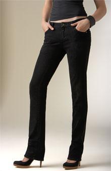 Hip Hugger Pants Low slung pants of any style starting below the normal waistline, resting on