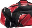 229412 Tournament Bag 229411 League Bag Heavyweight oxford nylon, water-resistant Large main compartment with two-way zipper