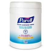 PURELL Hand Sanitizing Wipes Clean Refreshing Scent Gentle, effective wipes in a convenient, travel-ready container. PURELL Hand Sanitizing Wipes Alcohol Formula Durable, non-linting wipes.