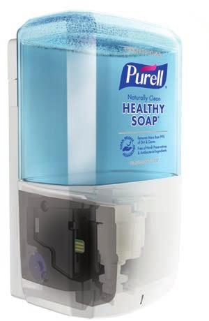 The ES8 has Energy-on-the-Refill Technology, Maintenance Ease PURELL ES8 refills feature a built-in energy source, so every time the refill is replaced, the dispenser gets a fresh supply of energy,