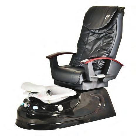 SPAS PS75B Granito Pipe-Free Spa with Shiatsu Massage This pedicure spa features a deep kneading, tapping and rolling Shiatsu massage chair top, seat vibration with 3-speed