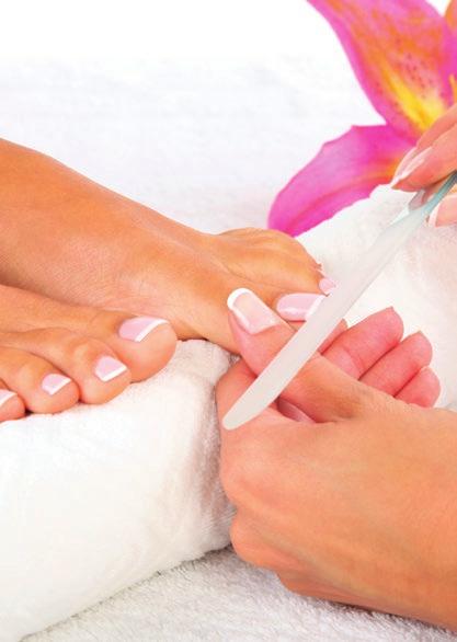 FOOT REJUVENATION 55 minutes 45 The ultimate deluxe foot and toe treatment, combining attention to the nail plates and cuticles and a thermal treatment to soften hard skin and hydrate.
