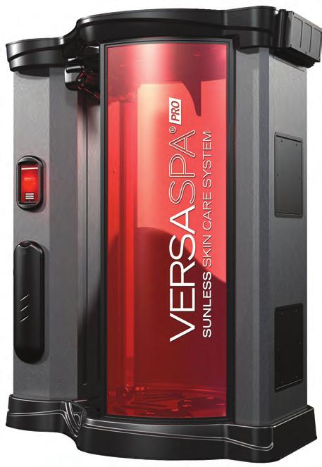 SPRAY TANNING 30000 Pro Booth VersaSpa Pro Sunless Skin Care System provides a premium spray tanning experience with 3 spray nozzles for even coverage.