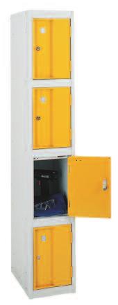 l Single compartment lockers, fitted with hat shelf and