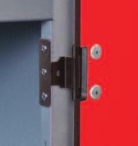 l Plant-on doors cover the front face of the locker carcase creating a wall of colour.