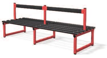 2000mm wide bench Single sided Black Polymer 1mm wide bench