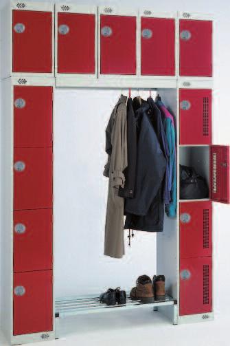 Incorporates a central full-length hanging rail with the option of captive clothes hangers which cannot be removed, thereby