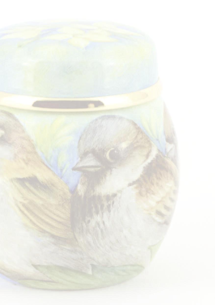Sparrows Ginger Jar The seventh of 10 designs in the series of Garden Birds Ginger Jars features sparrows.