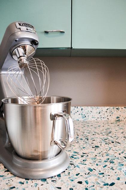 this glass countertop recalls a classic
