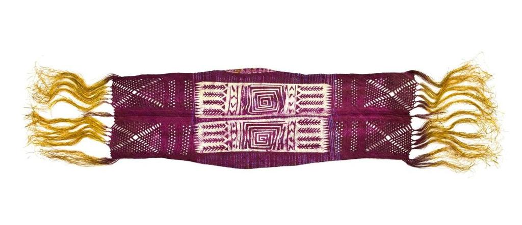 Mats Long woven mats of pandanus leaves printed with purple-red designs are associated with the islands of Pentecost, Ambae and Maewo.