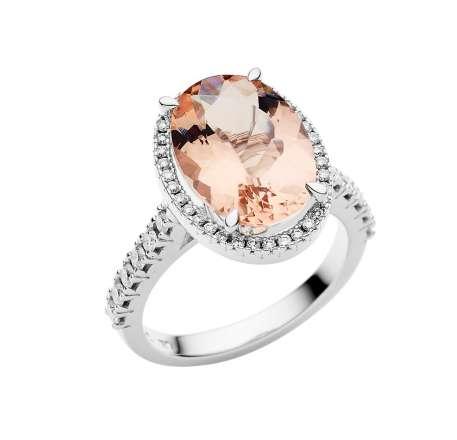 Featured above 18CT PINK MORGANITE & DIAMOND FORTE RING