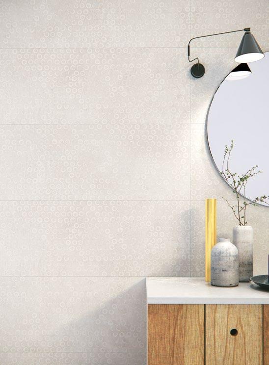 ETRURIA MASTER SIZE OPTIONS COLLECTION SPECS 60x60 WHITE BODY TILE: 30x90 COLOURS: CALIZA FINISHINGS: MATT - TEXTURE BONE NOTES: SPECIAL PIECES AVAILABLE: STEP, CORNER, TREAD, RAIL & SKIRTING.