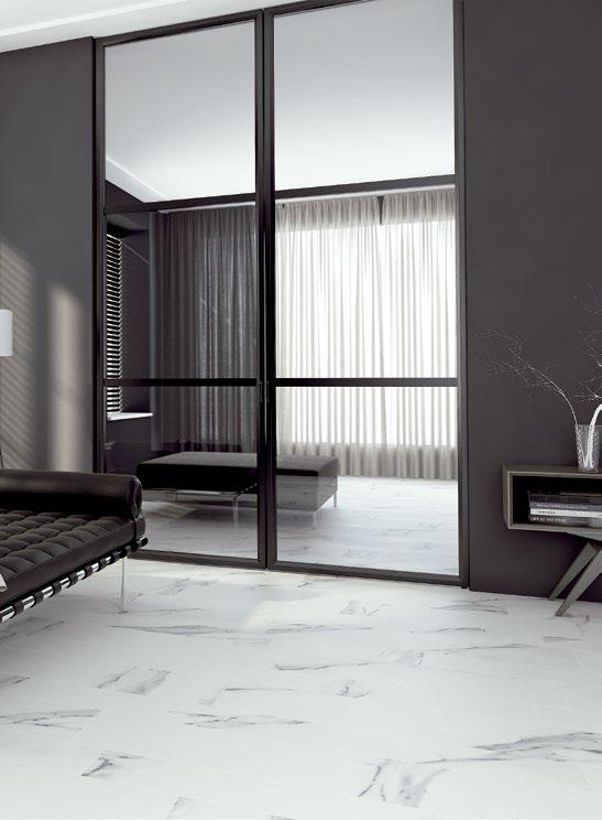 CA MARMO MASTER SIZE OPTIONS COLLECTION SPECS 60x120 WHITE BODY TILE: 30x90 COLOURS: WHITE FINISHINGS: MATT POLISHED GLOSSY NOTES: 60x60 30x90 ONLY AVAILABLE IN GLOSSY FINISHING.