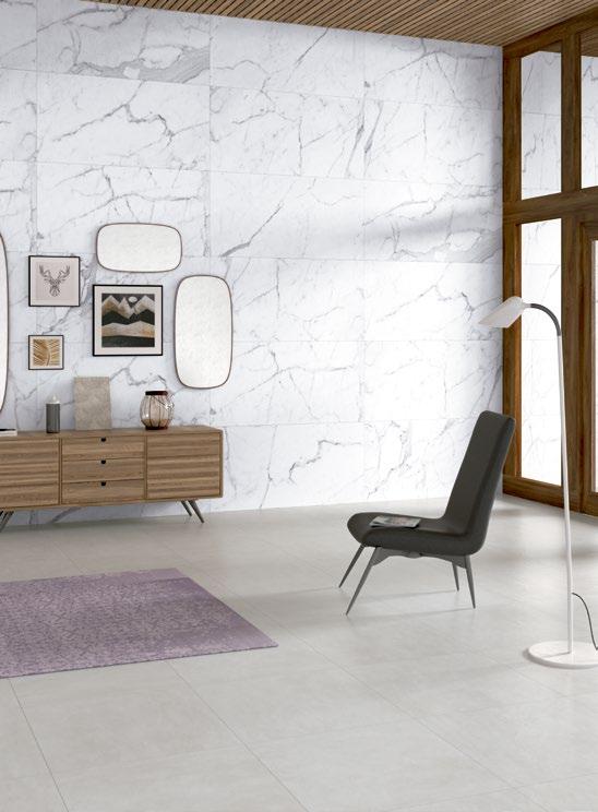CALACATTA MASTER SIZE OPTIONS COLLECTION SPECS 60x120 WHITE BODY TILE: 30x90 COLOURS: FINISHINGS: MATT POLISHED GLOSSY RELIEF NOTES: 60x60 SPECIAL PIECES AVAILABLE: STEP, CORNER, TREAD, RAIL &
