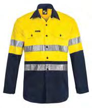 - SHIRTS SHIRTS WS4002 HI VIS LONG SLEEVE COTTON DRILL SHIRT WITH CSR REFLECTIVE TAPE WS4000 HI VIS TWO TONE LONG SLEEVE COTTON DRILL SHIRT WITH CSR REFLECTIVE TAPE button down flaps Left chest