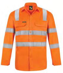 REFLECTIVE TAPE Orange Semi gusset sleeves button down