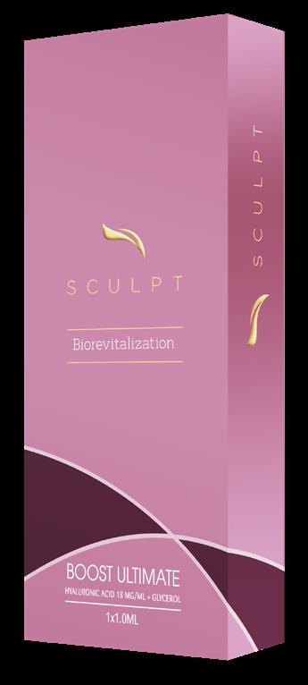 Bio-revitalization SCULPT BOOST The bio-revitalizant has a prolonged action when used with glycerol. This allows recreation of the optimal physiological environment for stimulation of fibroblasts.