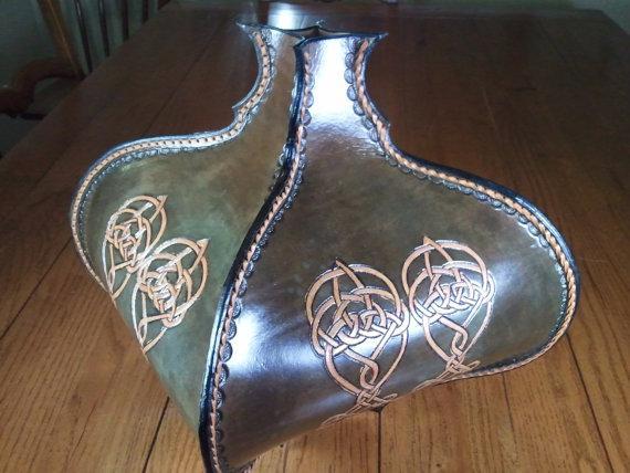 Leather Table Centerpiece 468.00$ USD http://www.etsy.
