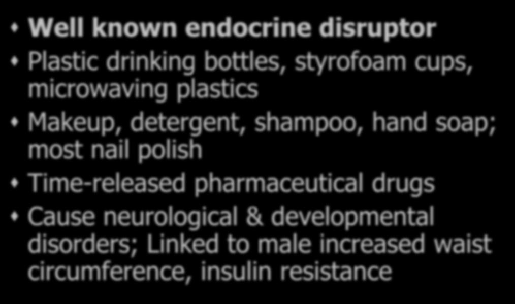 detergent, shampoo, hand soap; most nail polish Time-released pharmaceutical drugs Cause