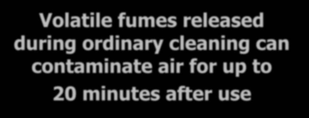 Volatile fumes released during ordinary
