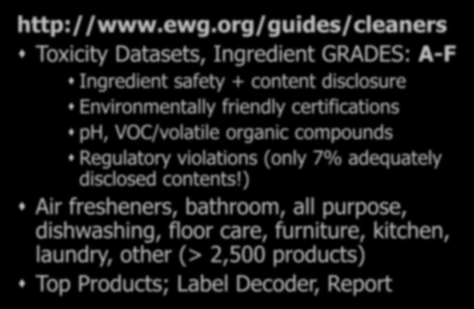 EWG Healthy Cleaning Guide UPDATED August 2017 http://www.ewg.