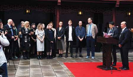 Figure 6. Yuyuan Garden, Shanghai, China, May 2017. Photograph: David K Shields. Figure 7. The Anything Could Happen curatorial team: Dr Margo Barton, Antony Deaker and Dr Jane Malthus.