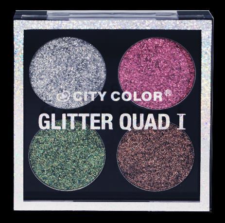 3 different quads 4 glitters in each quad How To: using finger or favorite brush choose a glitter