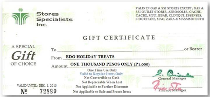 SSI The SSI Gift Certificate can ONLY be used for regular items. Valid for one-time use only Not transferrable to cash Cannot be used to purchase SALE or discounted items (i.e. discount/privilege card).