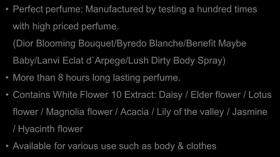 Daily Perfume Baby/Lanvi Eclat d`arpege/lush Dirty Body Spray) More