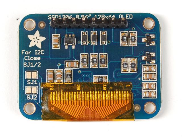 Finally, connect the pins to your Arduino - GND goes to ground Vin goes to 5V DATA to digital 9 CLK to digital 10 D/C to digital 11 RST to digital 13 CS to digital 12 (Note: If using the display with