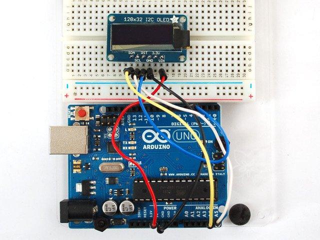 Finally, connect the pins to your Arduino GND goes to ground Vin goes to 5V SDA to I2C Data (on the Uno, this is A4 on the Mega it is 20 and on the Leonardo digital 2) SCL to I2C Clock(on the Uno,