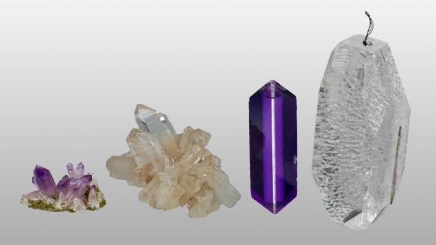 Synthetic quartzes (widely available) Gem-quality quartz, such as citrine, rose quartz, smoky quartz, and amethyst, is attractive.
