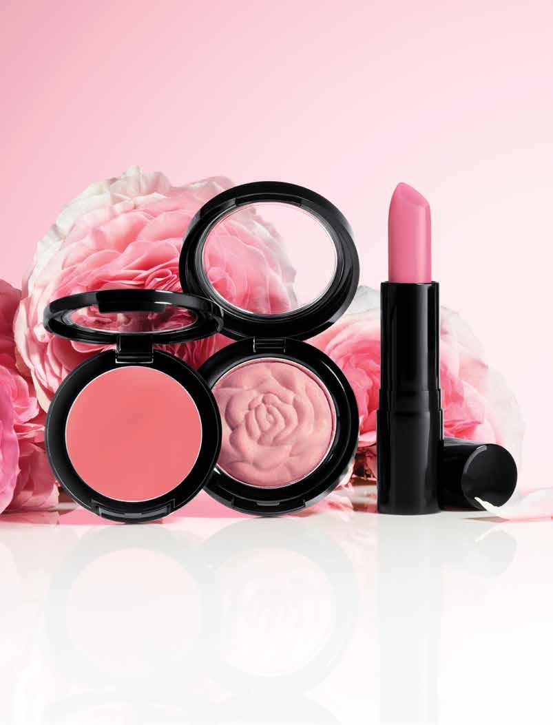 FRESHLY PICKED! ROSE COLOR COSMETICS & SKINCARE COLLECTION 1 2 3 1 ROSE LIP & CHEEK GEL Sheer, buildable color for lips and cheeks, this product is the ultimate beauty multi-tasker.