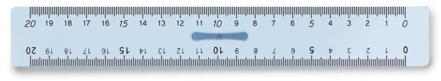 R serie Mancini Left Doppio decimetro Finger grip ruler 20 cm Double décimètre 20 0 cm cm Ref.
