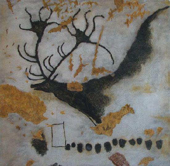 Pictographs found in the Lascaux caves in southern France appear to tell the story of a hunt.