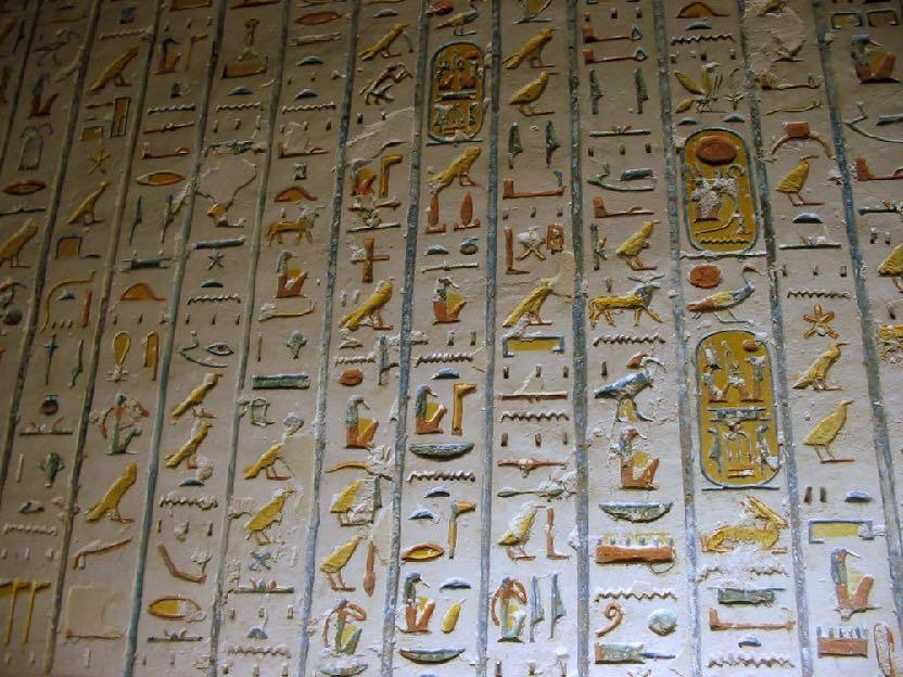 Egyptian hieroglyphics Words and syllables are represented