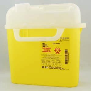 overfilling by stopping in the "FULL" position when the container reaches maximum capacity, biohazard, polyethylene,