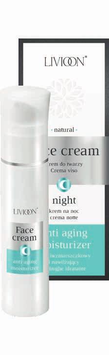 Face cream night Active ingredients: Brown algae Supply the skin with vitamins, amino acids, proteins, and minerals, which go below the surface to regenerate skin cells and ensure proper hydration.